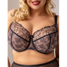 Бюстгальтер с мягкой чашкой Kris Line BLURRY soft full cup, Цвет: черный+мульти, Размеры: 100D