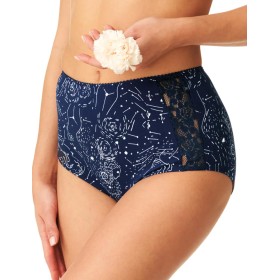 Набор высоких трусов слипов Key LPF 911 (2 шт) темно-синий/белый, Цвет: темно-синий/белый, Размеры: M