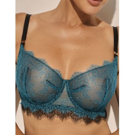 Мягкий кружевной бюстгальтер Kinga 1137-SC ICON, Цвет: морская волна, Размеры: 70G