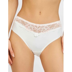 Трусы слипы биколор Simona M 035 молоко-роза, Цвет: молоко-роза, Размеры: M