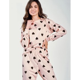 Пижама женская со штанами Taro 3206 HANNAH, Цвет: розовый/черный, Размеры: XL