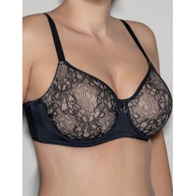 Бюстгальтер мягкий формованный Fluide ELEGANT 1710 черный/бежевый, Цвет: черный/бежевый, Размеры: 90F