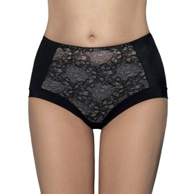 Трусы высокие  женские Fluide ELEGANT 2061 черный/бежевый, Цвет: черный/бежевый, Размеры: M