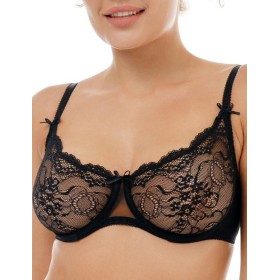 Мягкий кружевной бюстгальтер Honey H16-15-L черный, Цвет: черный, Размеры: 80A