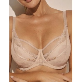 Полумягкий кружевной бюстгальтер Kinga ALICE 930-BC светло-бежевый, Цвет: светло-бежевый, Размеры: 70I