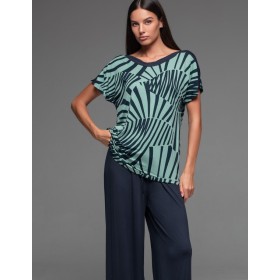 Комплект топ со штанами Mia-Amore COURTNEY 5206, Цвет: темно-синий, Размеры: S