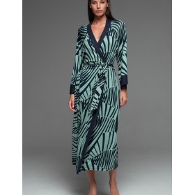 Домашний халат из вискозы Mia-Amore COURTNEY 5209, Цвет: темно-синий, Размеры: 4XL/5XL