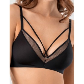 Формованный бюстгальтер без косточек Mioocchi ORNELLA 8193 nero, Цвет: nero (черный), Размеры: 65B