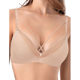 Формованный бюстгальтер без косточек Mioocchi ORNELLA 8193 nudo, Цвет: nudo (телесный), Размеры: 65B