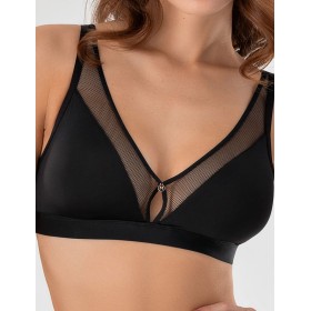 Бюстгальтер бралетт без косточек Mioocchi ORNELLA 8195 nero, Цвет: nero (черный), Размеры: 85D