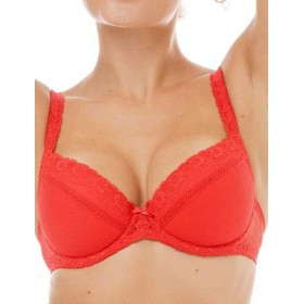 Бюстгальтер балконет Sermija 121-09-L красный, Цвет: красный, Размеры: 80B