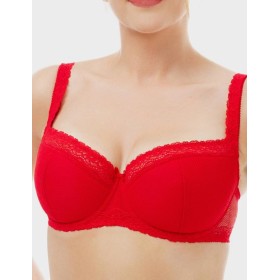 Бюстгальтер балконет Sermija 123-09-L красный, Цвет: красный, Размеры: 80F
