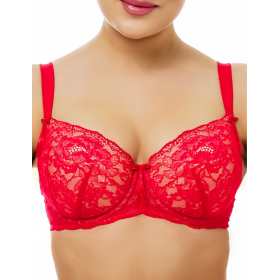Бюстгальтер балконет пуш-ап Sermija 171-16-L красный, Цвет: красный, Размеры: 90B