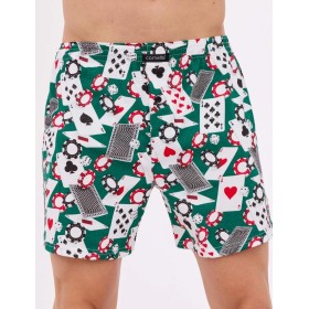 Свободные трусы шорты Cornette 001/011-14 CLASSIC зеленый/белый, Цвет: зеленый/белый, Размеры: M