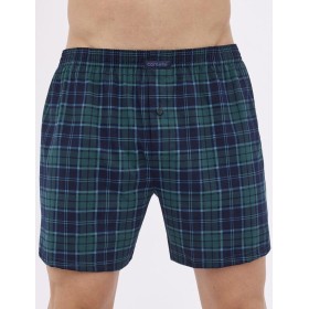 Свободные трусы шорты Cornette 002/008-19 COMFORT темно-синий/зеленый, Цвет: темно-синий/зеленый, Размеры: 2XL