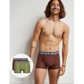 Мужские боксеры в наборе (2 шт) Dim 01N1 шоколадный/хаки, Цвет: шоколадный/хаки, Размеры: M