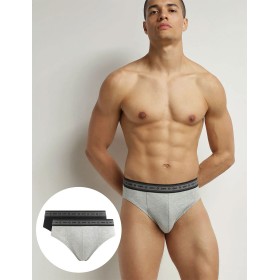 Трусы слипы в наборе (2 шт) Dim 0DI4 черный/серый, Цвет: черный/серый, Размеры: 2XL