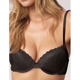 Кружевной бюстгальтер пуш-ап Infiore NOVECENTO 900 nero, Цвет: nero (черный), Размеры: 70B