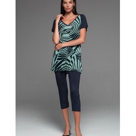 Пижама из трикотажной вискозы Mia-Amore COURTNEY 5204, Цвет: темно-синий, Размеры: S