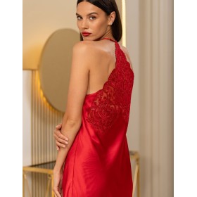 Длинная шелковая сорочка Mia-Amore MARJORY 3968 красный, Цвет: красный, Размеры: M