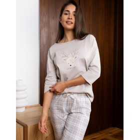 Женская пижама Sensis GAIA, Цвет: бежевый, Размеры: S