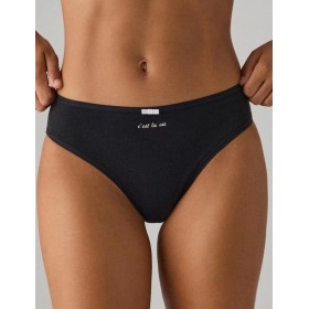 Трусы слипы 2 шт. в упаковке Ysabel Mora 19013 MIDI черный + белый, Цвет: черный + белый, Размеры: S