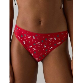 Стринги с рождественским принтом Ysabel Mora 19042 THONG, Цвет: красный, Размеры: S