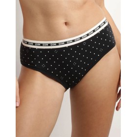 Трусы с широкой резинкой Dim ICON 0DCO черный набивной, Цвет: черный набивной, Размеры: L