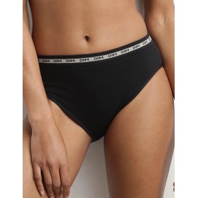 Трусы слипы из вискозы в рубчик Dim ICON 0DCV черный, Цвет: черный, Размеры: S