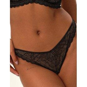 Кружевные трусы слипы Esotiq 41733 OPRAH черный/бежевый, Цвет: черный/бежевый, Размеры: M