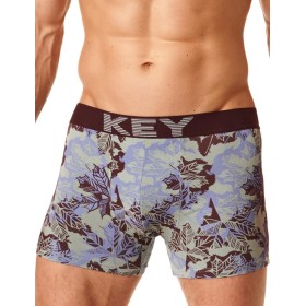 Цветные мужские боксеры Key MXH 511 голубой/коричневый, Цвет: голубой/коричневый, Размеры: L