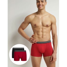 Боксеры мужские в наборе 2 шт. EcoDim 6578/2 красный и черный, Цвет: красный/черный, Размеры: M