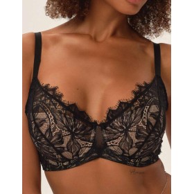 Бюстгальтер на тонком поролоне Esotiq 41763 OKSANA черный/бежевый, Цвет: черный/бежевый, Размеры: 70G