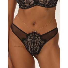 Кружевные трусики слипы Esotiq 41765 OKSANA черный/бежевый, Цвет: черный/бежевый, Размеры: M