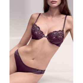 Комплект Lormar SATEN пуш-ап бразилиана Sat52054 ОЗ25 bordeaux, Цвет: bordeaux (бордо), Размеры: 70B