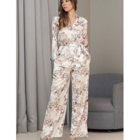 Шелковая пижама двойка Mia-Amore EDEN 5176, Цвет: молочный, Размеры: 4XL