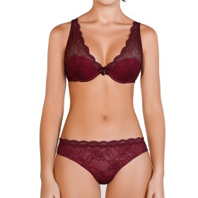 Кружевной комплект Mioocchi LEA 774643 бралетт бразилиана magenta/rosa, Цвет: magenta/rosa, Размеры: 70B