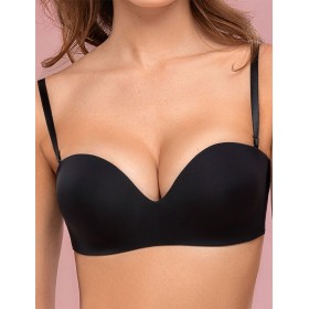 Бюстье планж с пуш-ап Mioocchi STELLA 8305 nero, Цвет: nero (черный), Размеры: 70D