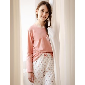 Подростковая пижама из хлопка Taro POLLY 3285-01, Цвет: персиковый, Размеры: 146