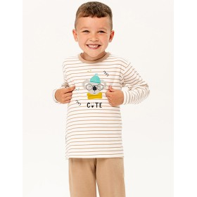 Детская пижама Taro ZAC 3308-3309-01, Цвет: бежевый, Размеры: 104