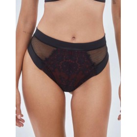 Стринги с завышенной талией Alles HEARTBEAT stringi classic, Цвет: черный, Размеры: S