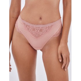 Завышенные трусики стринги Alles NUDE ROSE stringi classic, Цвет: пудра, Размеры: S