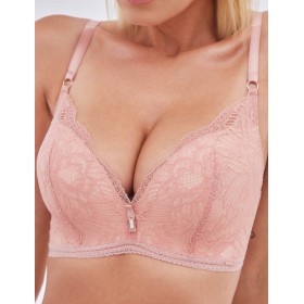 Бескостный бюстгальтер супер пуш-ап Alles NUDE ROSE Super P-UP, Цвет: пудра, Размеры: 60E