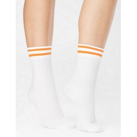 Носки женские Fiore 1141/G PLAYER 80 den оранжевый/белый, Цвет: оранжевый/белый, Размеры: UN