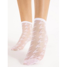 Полупрозрачные носки Fiore 1151/G RITA 20 den белый, Цвет: белый, Размеры: UN