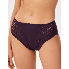 Высокие трусы слипы Lauma COTTON CLASSIC L01810 черная смородина, Цвет: черная смородина, Размеры: L