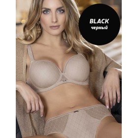 Черный комплект Leilieve GAIA M7425 балконет слипы black, Цвет: black (черный), Размеры: 70D