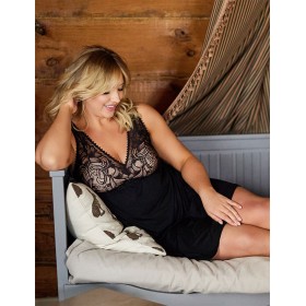 Большая сорочка Mefemi ROBERTA Koszulka BIG черный, Цвет: черный, Размеры: 3XL