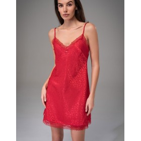 Сорочка короткая атласная Mia-Amore JOANNA 7310 красный, Цвет: красный, Размеры: M