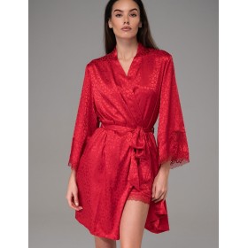 Атласный халат-кимоно Mia-Amore JOANNA 7313 красный, Цвет: красный, Размеры: L/XL